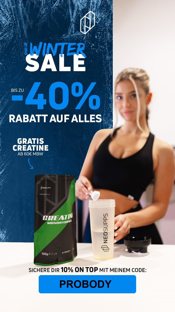 Pr0Dota's tweet image. Jetzt 40% sparen mit Code: PROBODY 

neosupps.com/?ref=5-tn9tebr…

 #supplements #neosupps #aufbau #muskeln #info #protein #bodybuilding #fitness
