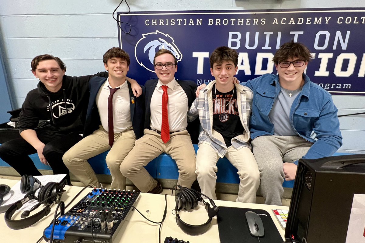 Last winter broadcast ➡️ All senior crew 💪

Looking forward to making the last one, the best one. Tune in now to <a href="/CBAColtsBBall/">CBA Colts Basketball</a> in the sectional semifinals on LetsGoColts.com and the ColtsCenter app!