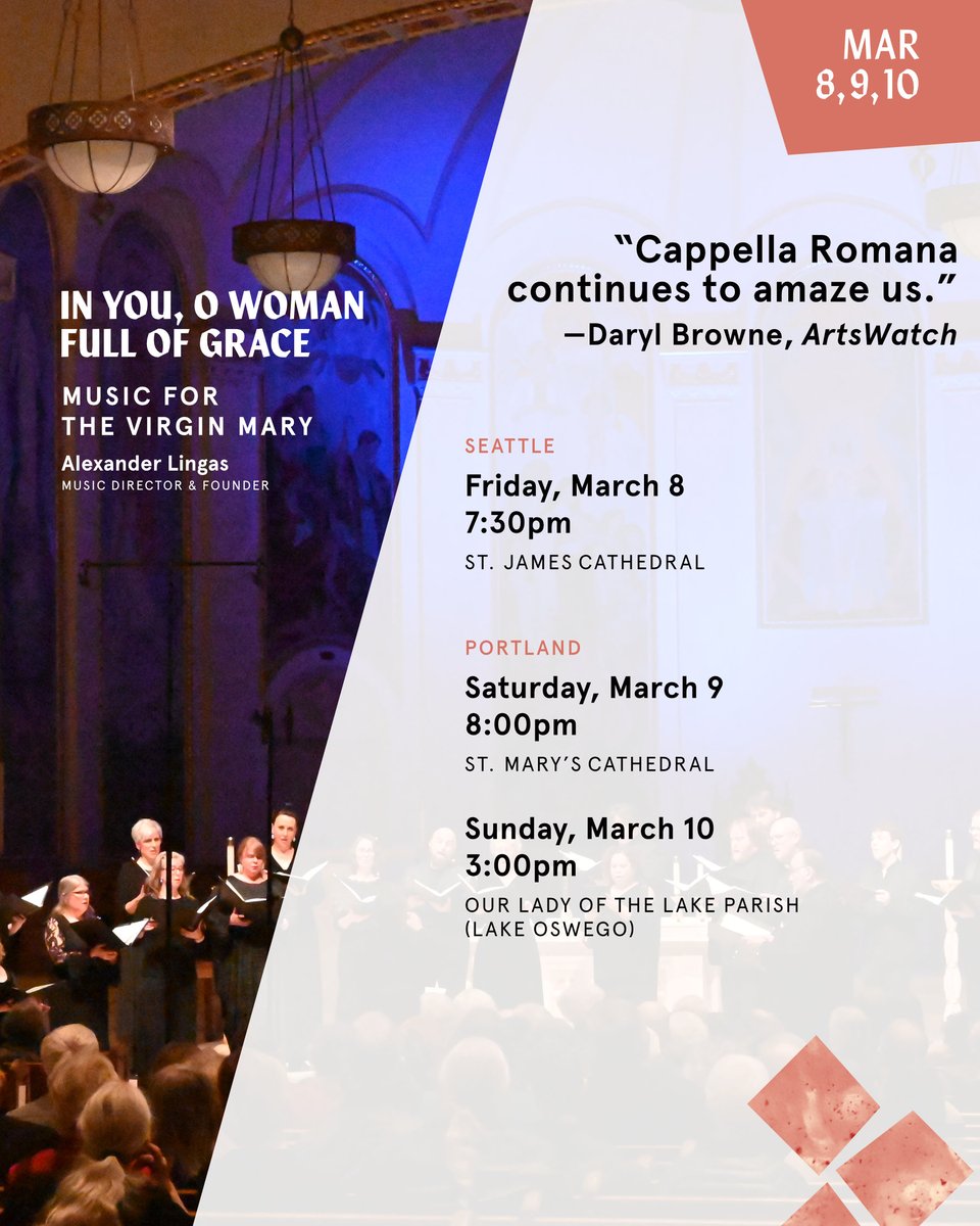 “Cappella Romana continues to amaze us.” — @orartswatch! Read the new review from our #HowSweetTheSound performances at bit.ly/3TfusYT and get tickets to be amazed once again during our March 8-10 performances at cappellaromana.org/inyou