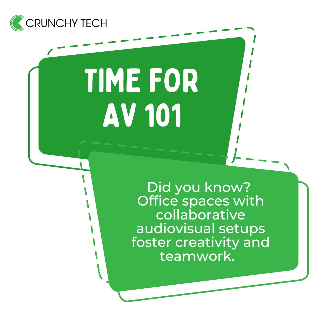CrunchyTek's tweet image. Crunchy Tech&apos;s solutions are tailored to boost productivity and innovation. 

Transform your workspace into a hub of efficiency with cutting-edge technology.  

#OfficeTech #CrunchyTech  #AVsolutions #AV #audiovisualsolutions