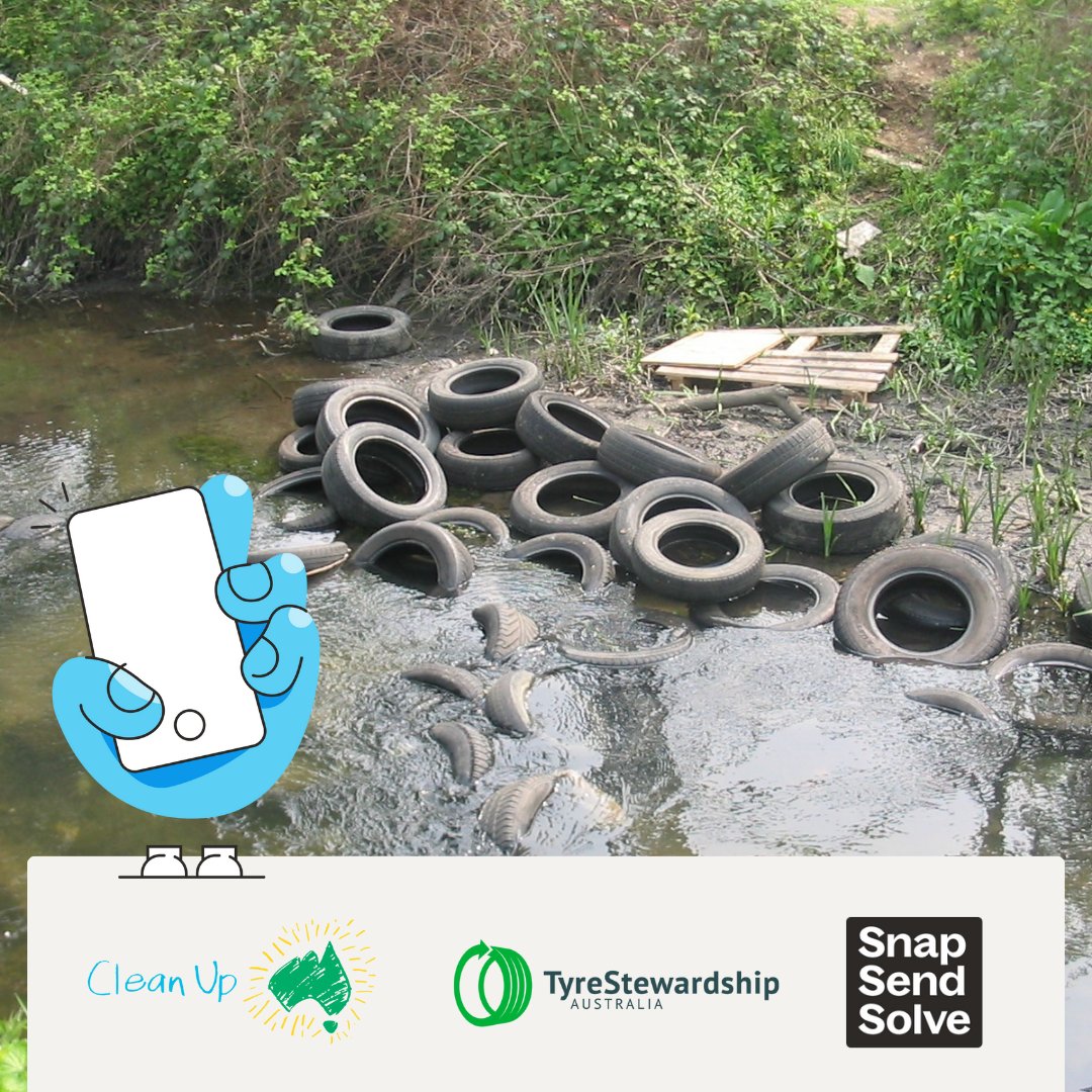 🌏 This Sunday, it’s Clean Up Australia Day. Frequently littered items include coffee cups and plastic but even larger items like tyres. 

🚯 Remember to use Snap, Send, Solve to report dumped tyres

snapsendsolve.com/clean-up-austr…

#tyredumping #SnapSendSolve #CleanUpAustralia
