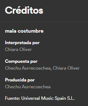 umcasira's tweet photo. Chiara Oliver – “mala costumbre”
ya en Spotify con sus creditos.
MALA COSTUMBRE CHIARA
https://t.co/I0Rnty6m6y
#OtDirecto29F #Otdirecto1M https://t.co/7KN0Ixu2qn