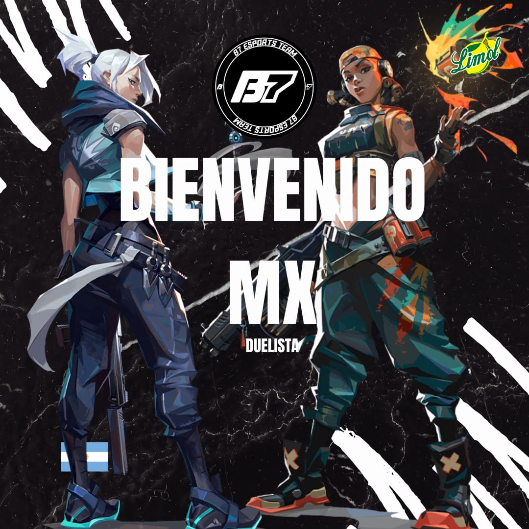 B7EsportsGG's tweet photo. #Presentación - B7 VALORANT
Desde B7 eSports anunciamos a nuestro equipo oficial de Valorant (primera publicación).
Tenemos mucha confianza en ustedes muchachos!
#GOB7 🤍🖤🤍 https://t.co/ZOtibBaqjb