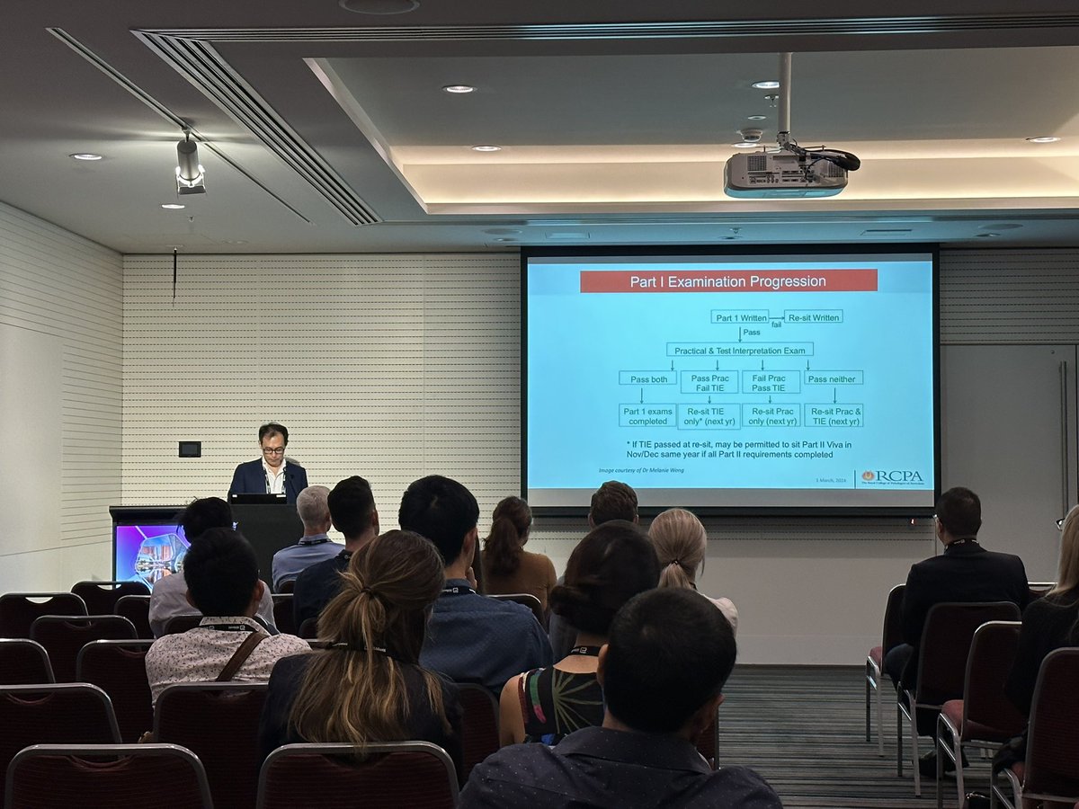 PathologyRCPA's tweet image. Day 1 of #PathUpdate2024 

We have Meet the Chief Examiner presentations happening this morning for each #pathology discipline, with Dr Frederick Lee presenting for #immunopathology

#AnswersInAdelaide