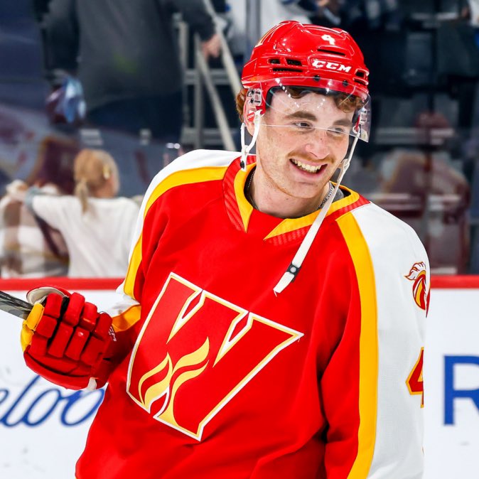 “I think it’s going pretty well and (I’m) excited to get back with the guys.”

It’s been a long road to recovery for the #Flames 2020 third-round selection (72nd overall) and Jeremie Poirier was excited to finally rejoin the group on the ice this week.

📄: