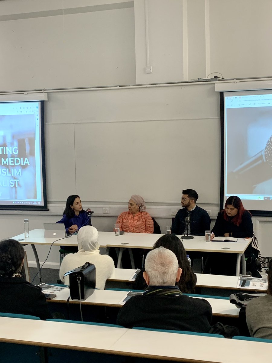 Powerful event @cityjournalism: Navigating British Media as a Muslim Journalist. Thoughtful, helpful exploration of challenges/opportunities - particularly relevant & inspirational as organised & hosted by current Magazine MA student Mariam Amini in partnership w/ @AzizFndn 🙏🏼