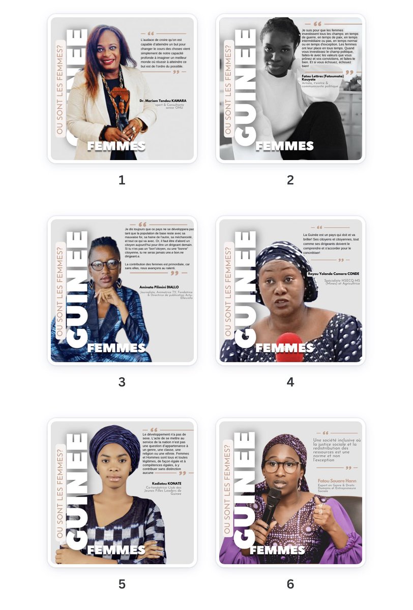 MariamTendou's tweet photo. Elles sont plurielles. Elles ne sont pas toujours au devant de la scĂšne. Mais elles sont lĂ !
#OuSontLesFemmes
#Guineennes
#GRIFfemmes
#Guinee #transition https://t.co/ewdfuwrqZG