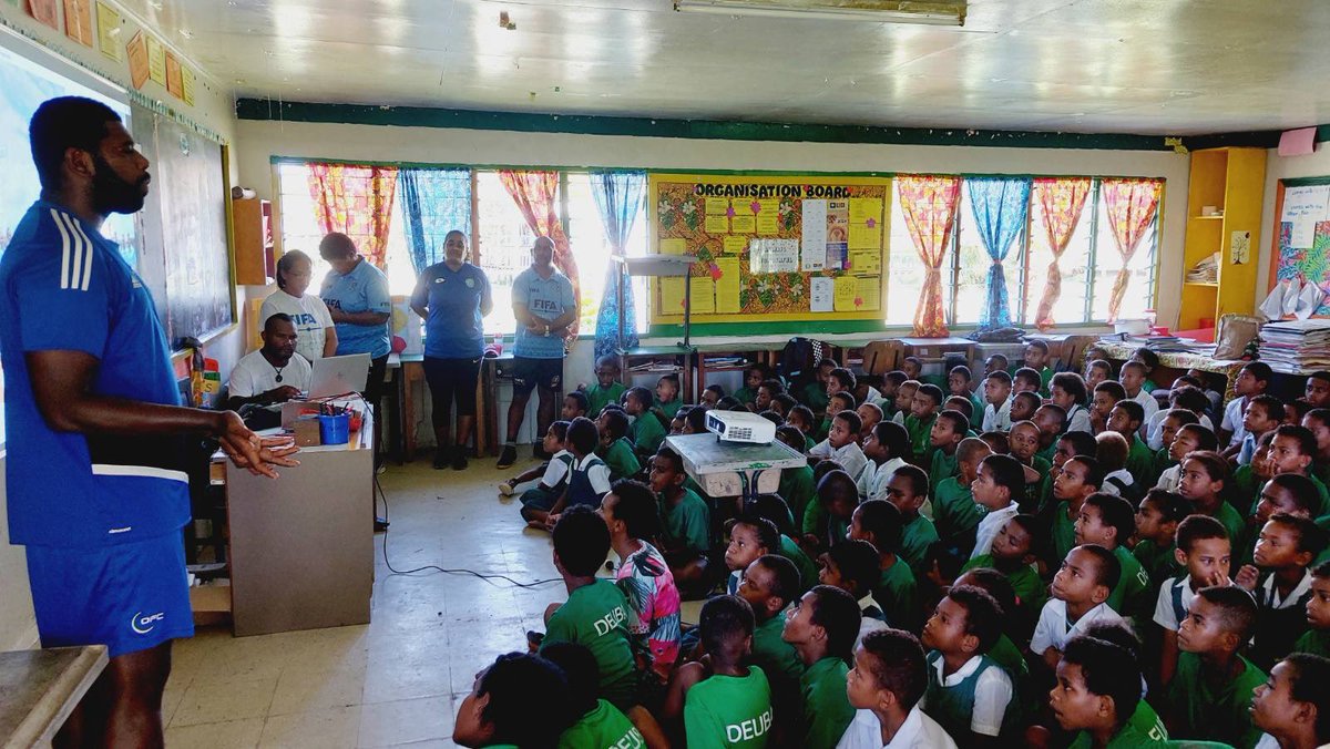 FijiFootball_'s tweet photo. Good morning from Pacific Harbour where the FIFA Football for School (F4S) programme just launched at Deuba District Primary School! #FijiF4S100 #makingfootballaccessible #FijiFootball #FIFAFootballForSchools #futurestars https://t.co/3DbkIw3FWM