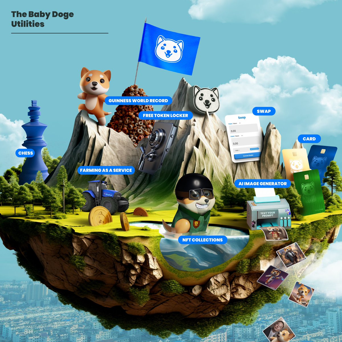 BabyDoge's tweet image. We have a bit of it all #BabyDogeArmy 🙏🐶

-Baby Doge AI - Expand your creativity and turn your artwork into NFTs.
-Baby Doge Swap - Swap any token on BNB Chain in seconds.
-Baby Doge Card - Load your Baby Doge and other cryptos onto a virtual prepaid card spent in fiat!…