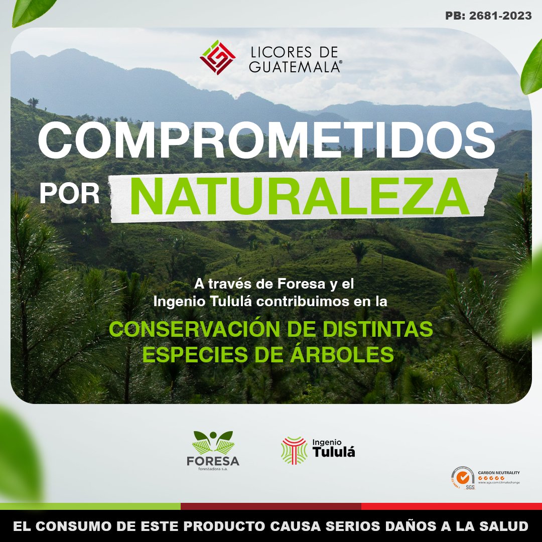 LicoresdeGT's tweet image. En Foresa y en el Ingenio Tululá, nos dedicamos a la preservación de distintas especies de árboles como: el Rosul, Ciprés, Ceiba, Cedro, Pino, entre otras.
#LicoresDeGuatemala #Foresa #IngenioTululá #Sostenibilidad #CarbonoPositivo