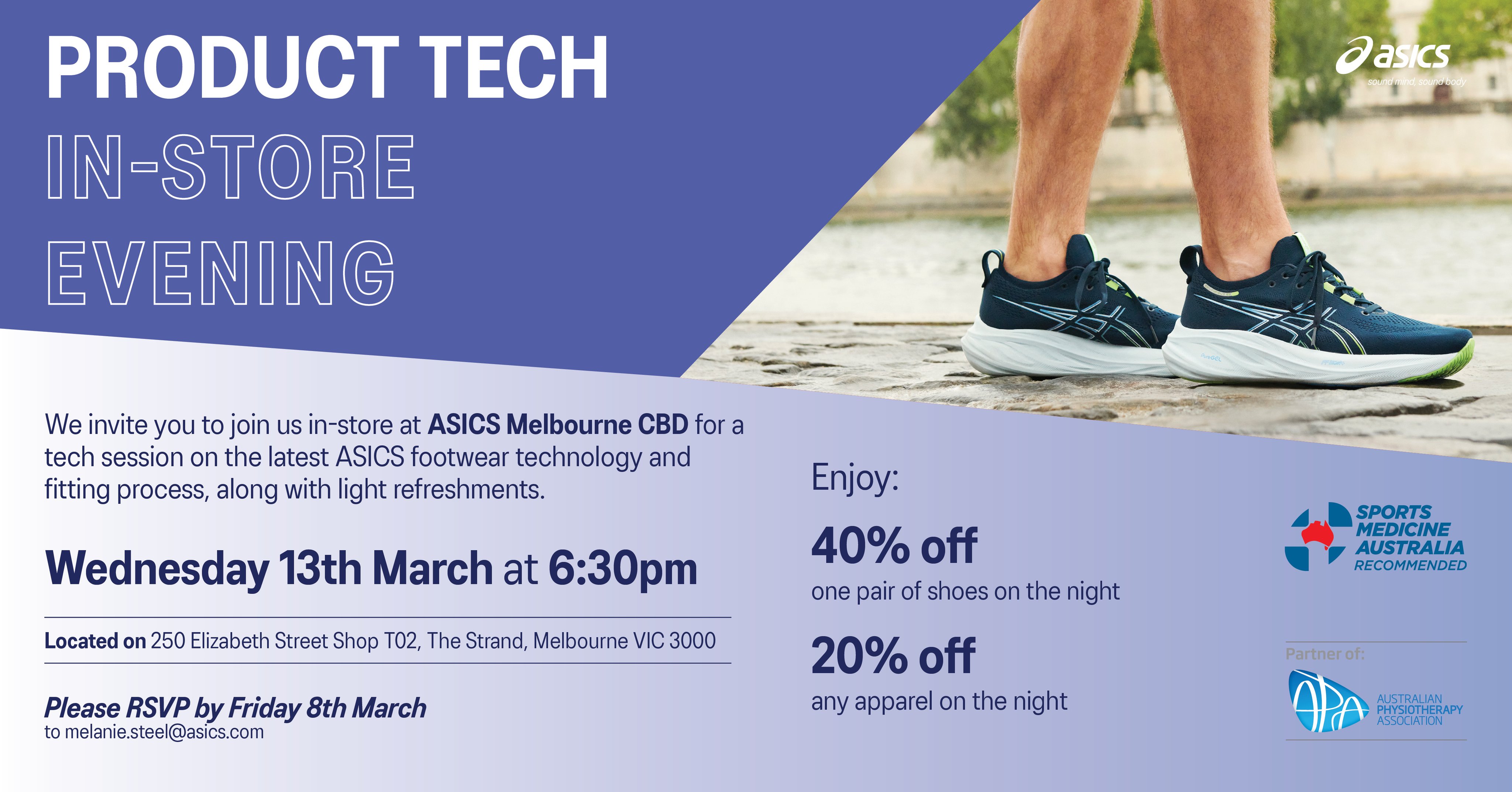 Asics melbourne store sale