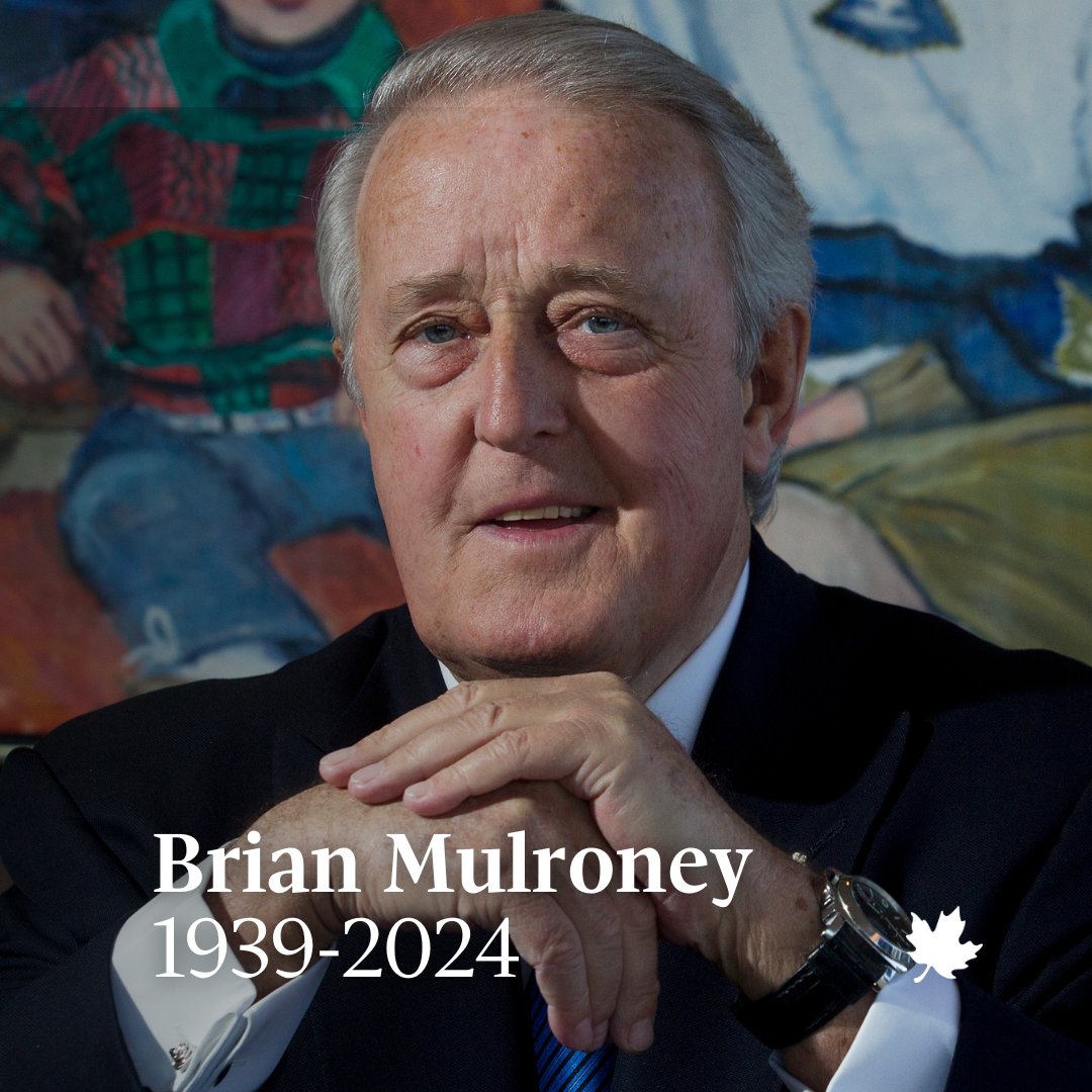 Brian Mulroney, the prime minister from 1984-1993, has died at 84. Photo credit: Christinne Muschi / The Globe and Mail tgam.ca/3TiB6xC