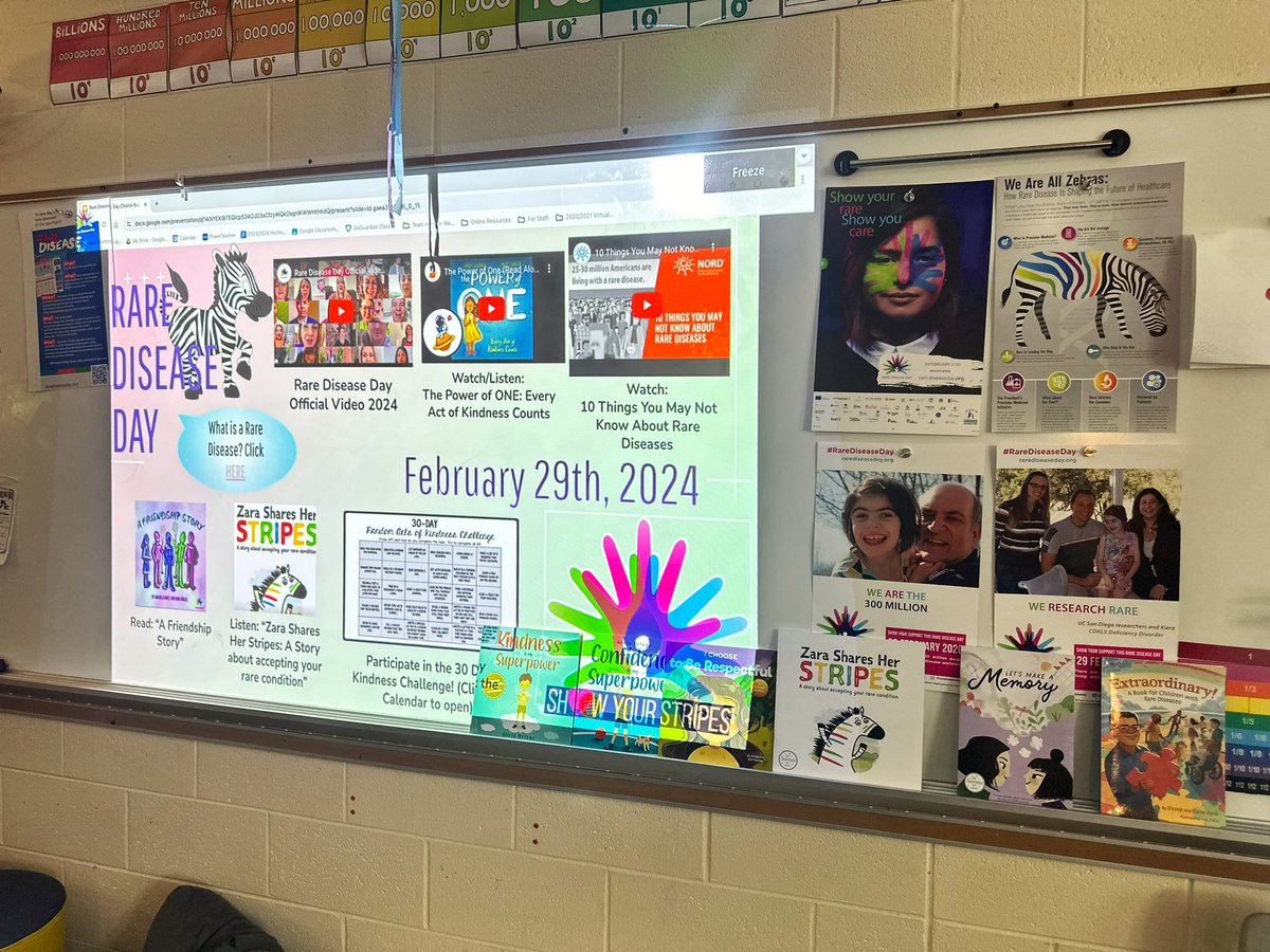 MsHarmon_'s tweet photo. Happy Rare Disease Day! Lots of great conversation in the classroom today around what this day means, represents, and how to be kind and accepting of others. 💚💙🩷💜🦓 #RareDiseaseDay #sascompass https://t.co/zQ0n0A08qN