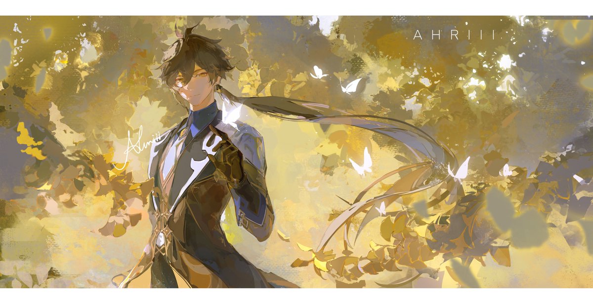 ahriii7's tweet photo. 💛#GenshinImpact #Zhongli commission https://t.co/cmNy6lk9IP
