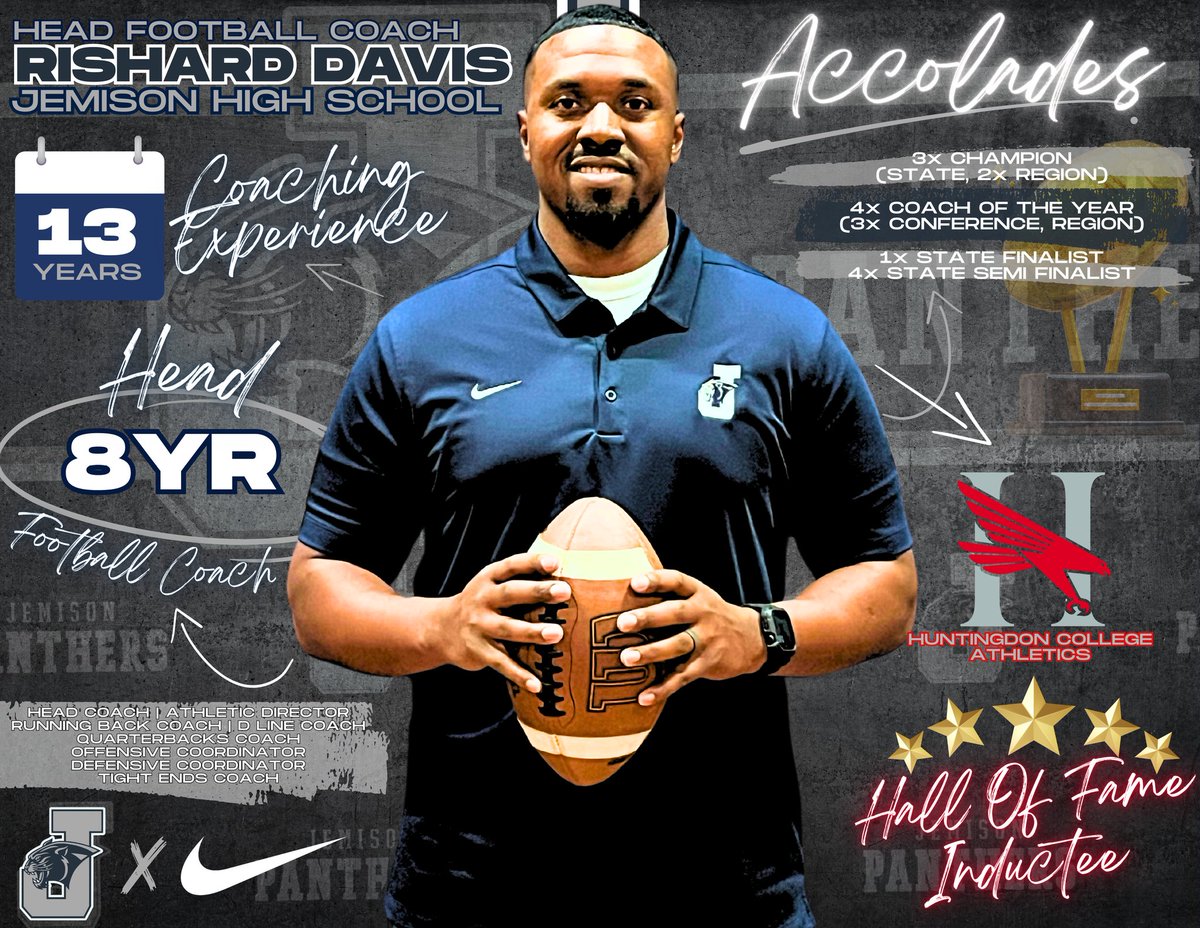 Coaching Graphic designed for Head Football Coach @coachdavisJHS!