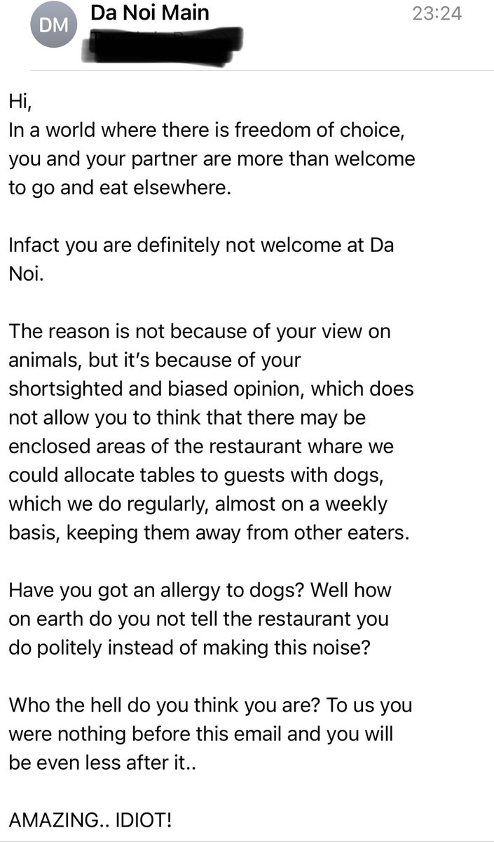 Da Noi Chester (@danoichester) on Twitter photo Just received and dealt with.
Just so it’s very clear.. there is no room in our venues for any one like this👇🏻👇🏻 Just received and dealt with.
Just so it’s very clear.. there is no room in our venues for any one like this👇🏻👇🏻