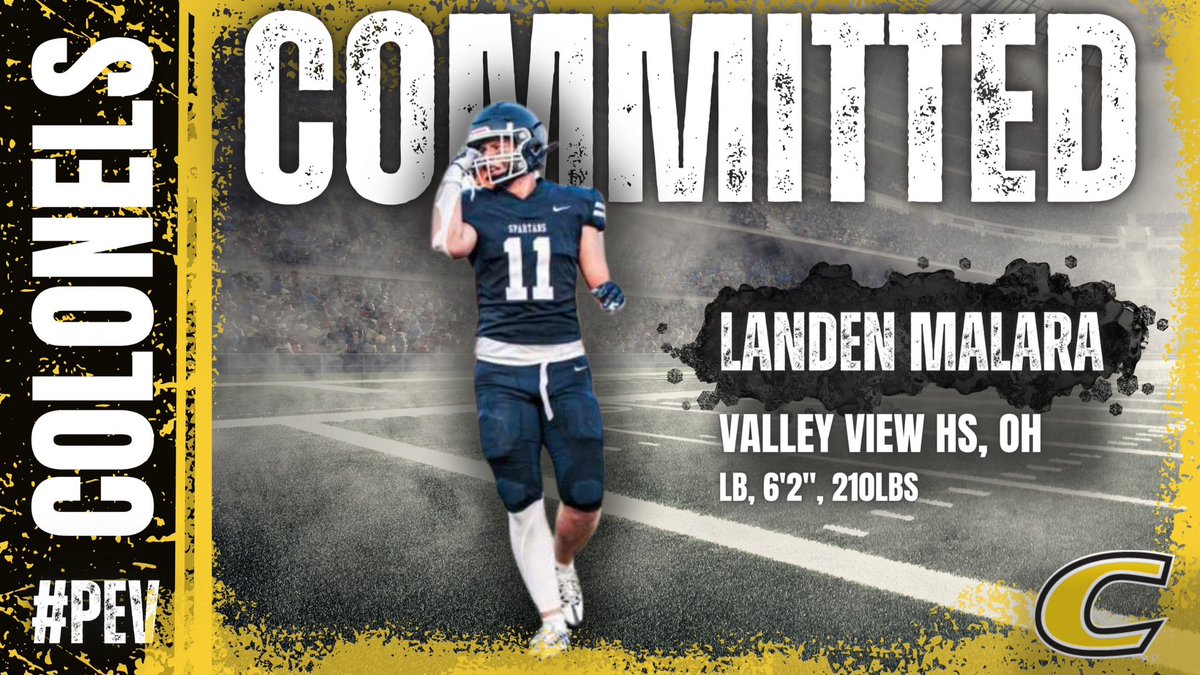 I’m 100% committed ⬛️🟨 @VV_HS_Football @SpartansView @CentreFootball