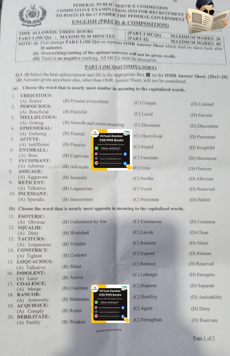 M_Ali_K_786's tweet image. Grammar and composition paper CSS 2024
Today's english Composition paper 2024
#csscomposition #compositionpaper2024 #csscompositionpaper #compositionpaper2024
For more details and pdf of the paper WhatsApp 03468134627