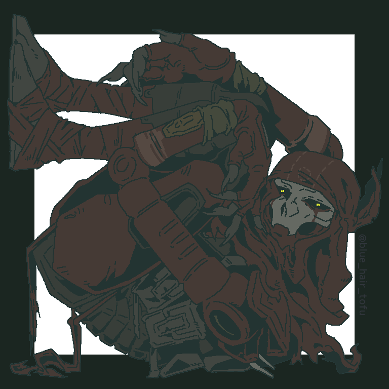 クリプト(APEX) ,Natalie_Paquette ,レイス(APEX) 「ART TRAIN!ごっちさんからアートトレイン頂きました!嬉し恥ずかしありがた」|青髪ヘッドホンのイラスト