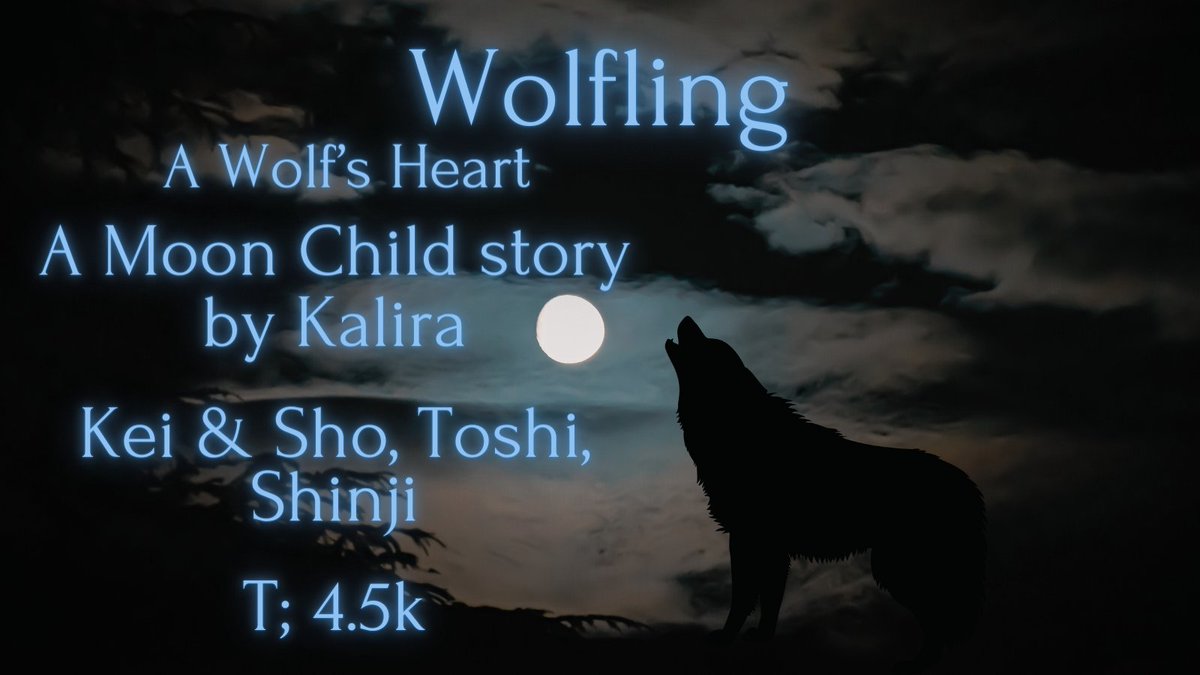 Kalira_SM's tweet photo. Wolfling
#MoonChild ~ T; 4.5k ~ Kei &amp; Sho, Toshi, Shinji
Kei is beyond ready to give up, simply waiting for the sun, when an impossible creature with eyes like the summer sky finds him and drags him to safety and more.
(Kei meets baby wolfpack)
https://t.co/HXRSzKZkAF https://t.co/MjAa7YJGpY