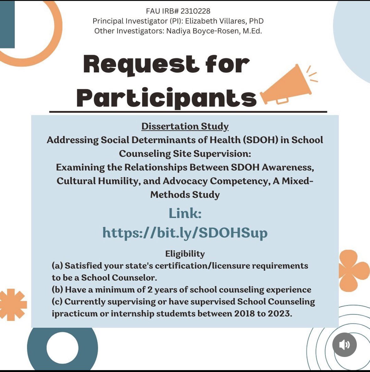 If you can share and/or complete this dissertation survey. Thank you! 😊 bit.Ly/SDOHSup #scchat