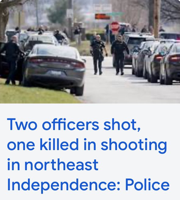 1 police officer killed, 2 others shot while serving an eviction notice in northeast Independence, MO. These senseless attacks on our police must end. #protectourpolice