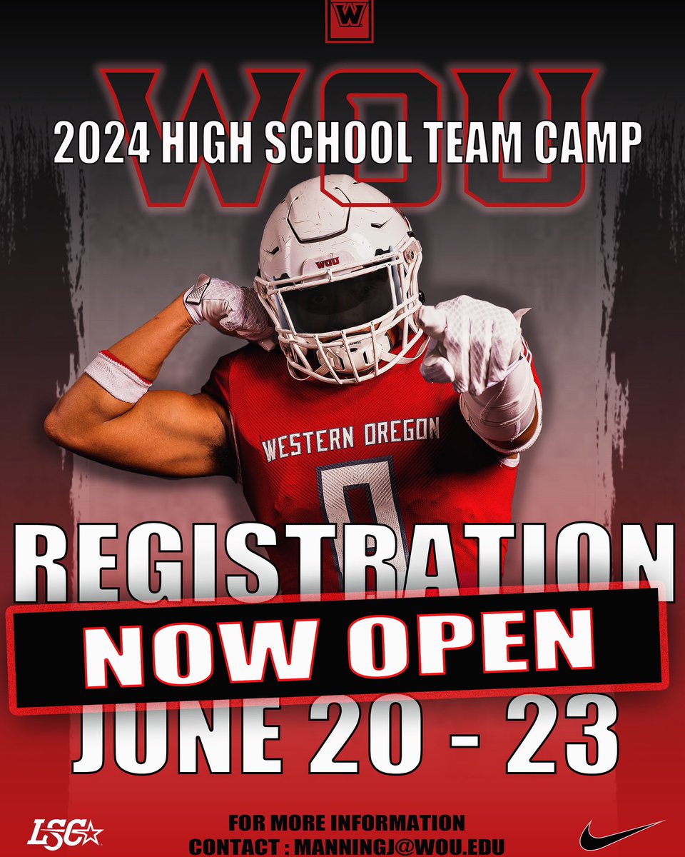 WOU Football Camp‼️🐺 Registration is now open for our 2024 summer team camp! Don’t miss out on a great opportunity to compete. #gowolves #teamcamp