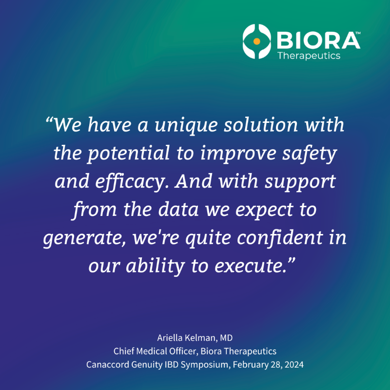 Insights from this week’s Canaccord Genuity #IBD Symposium, courtesy of $BIOR Chief Medical Officer, Dr. Ariella Kelman. 
#ulcerativecolitis #GITwitter