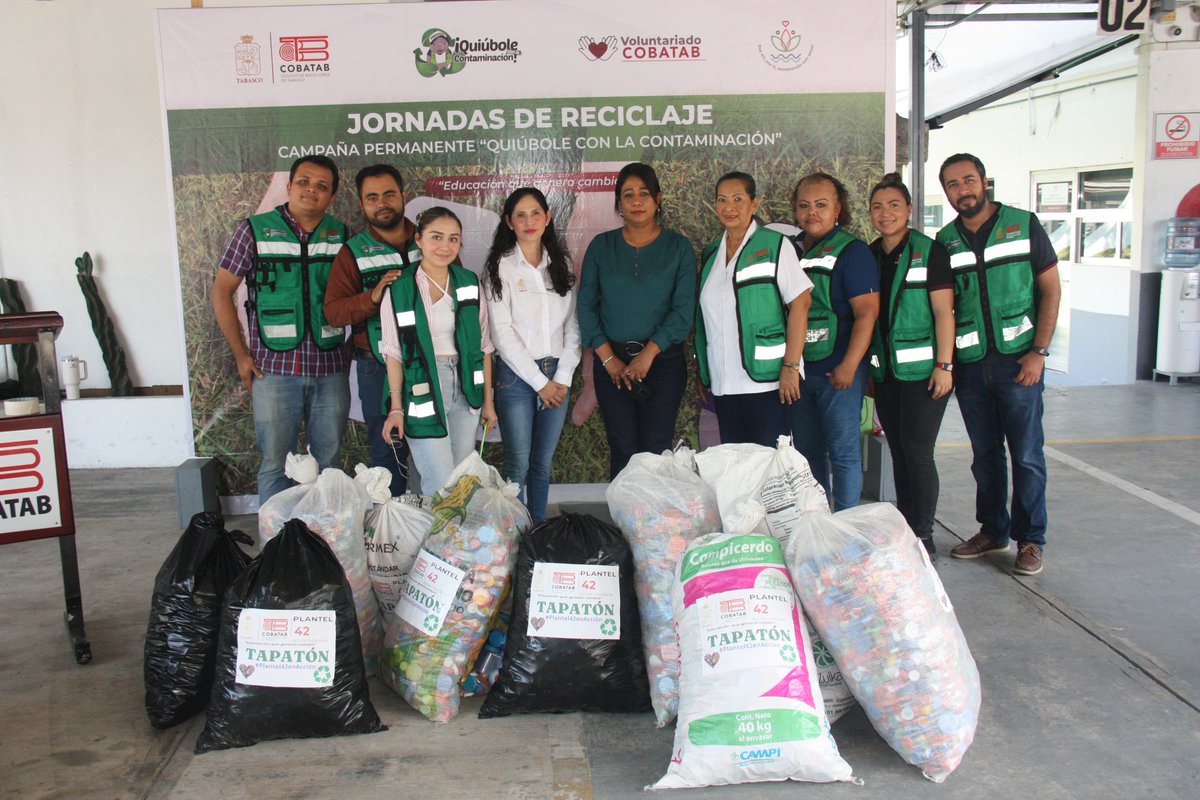 cupil026's tweet photo. 2da Jornada de Acopio y Reciclaje de Residuos en la Dirección General del COBATAB, Campaña Permanente “Quiúbole con la Contaminación ”♻️🔋🪫🌎 https://t.co/5LOQEFTasJ