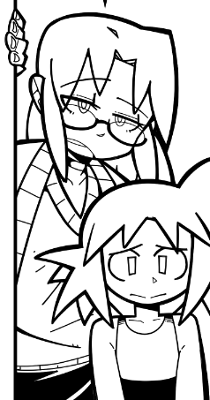 I've been warming up by doing thumbnails for Kill That Guy and then drawing the finished pages for SAD+SAD so I haven't been doing much personal sketching, sorry! here's Faye and Makimaki