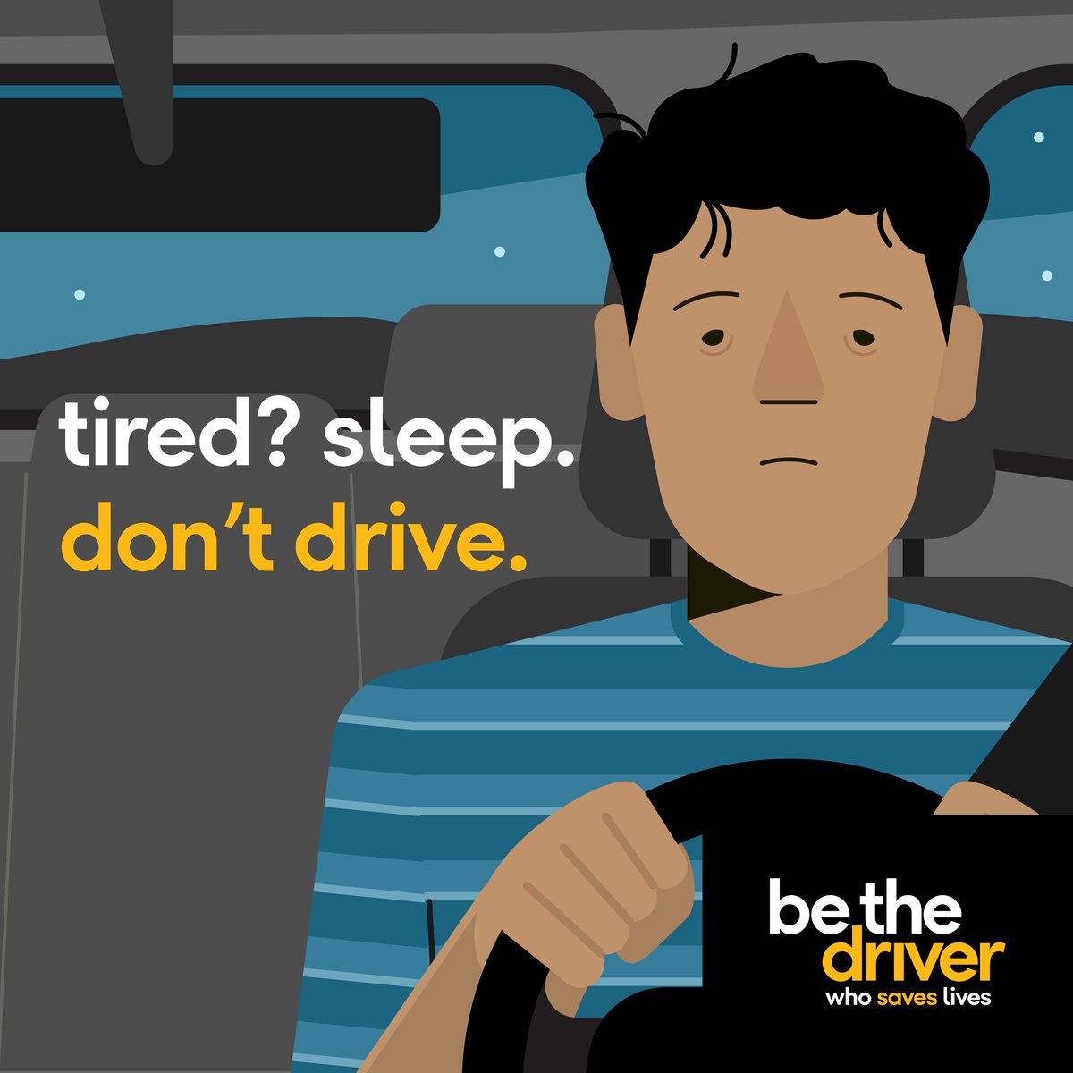 #BeTheDriver who avoids #DrowsyDriving and knows when to take a rest. #DistractedDriving #BCoPD #driver #safety #focus