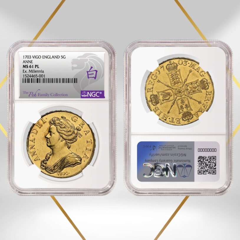 NGC on X: Vintage coins graded by NGC and pedigreed to the Peh Family  Collection realized six figures in a recent Goldberg auction. The top lot  in the sale was this England