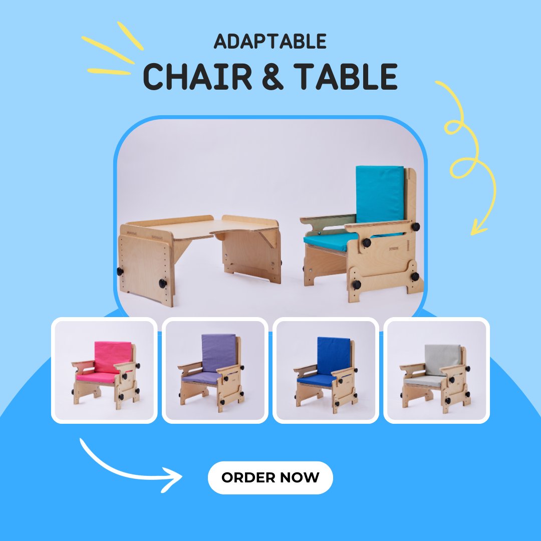 Our #adjustable chairs &amp; tables are suitable for #youngChildren who need support to maintain an upright and stable posture!
#assistivetechnology #assistivetech #customisedassistivetech #freedomSolutions #volunteerWork 

🛒 bit.ly/49TqavB