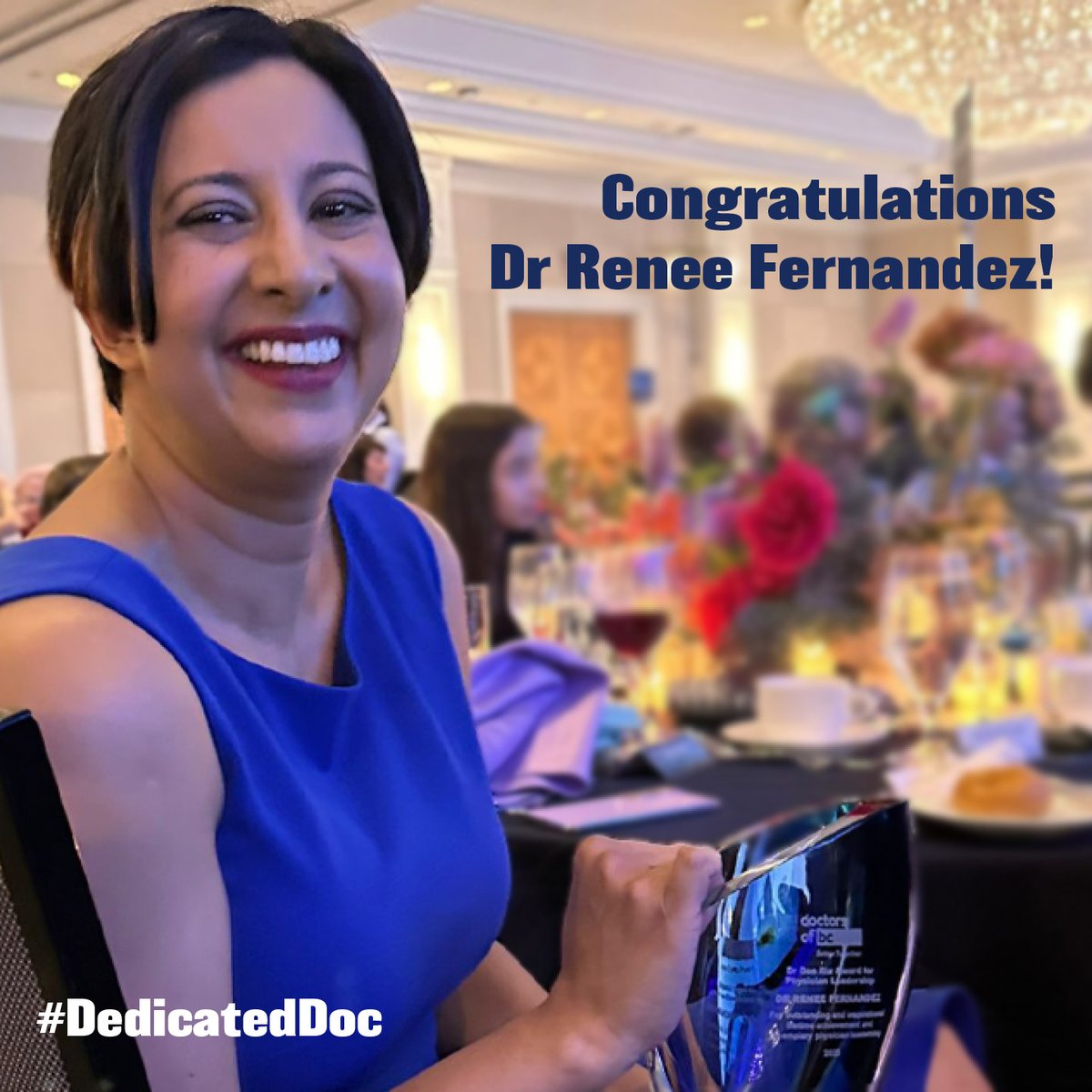 Our very own BC Family Doctors Executive Director, Dr Renee Fernandez, was recently awarded the @doctorsofbc Dr Don Rix Award for lifetime achievement and physician leadership! Congratulations @DrRFernandez: ow.ly/H9Uy50QHzfX
