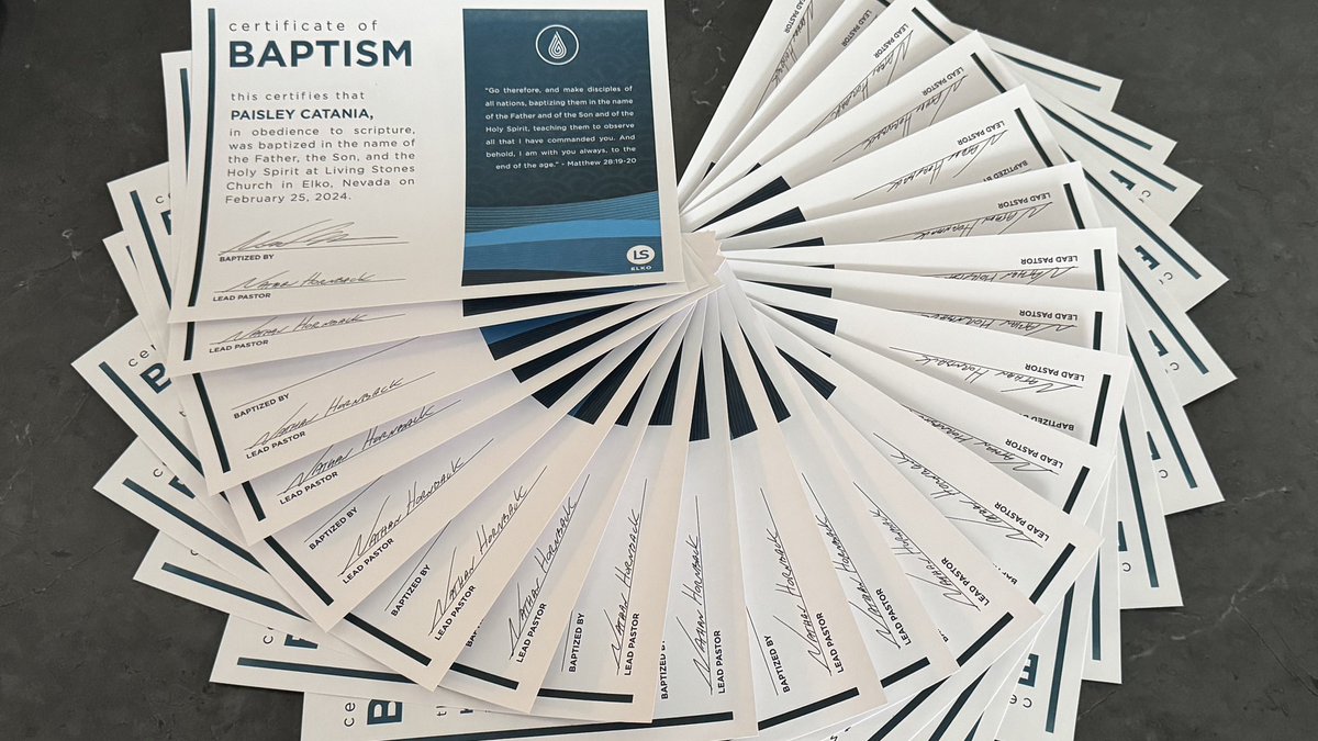 NathanLSelko's tweet image. You know what’s AMAZING!?… Today I got to sign TWENTY-THREE Baptism Certificates each one representing a LIFE, a person loved by God and changed by amazing grace‼️I’m so humbled and thankful that God continues year after year to save people and transform lives!