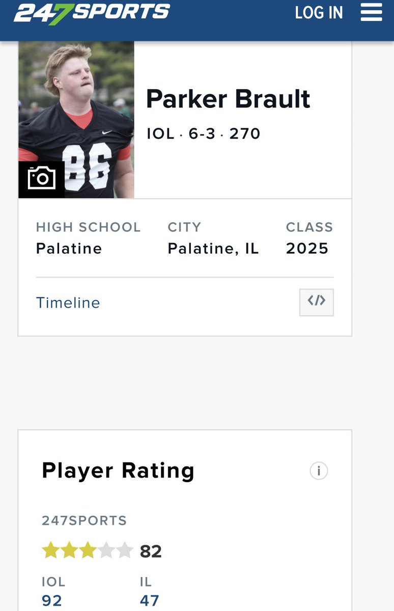 AGTG!!! Thanks to @247Sports @AllenTrieu for ranking me a 3 Star IOL. Individual achievements are awesome. But the Team is most valuable. Excited to lead the offensive line in the fall and make a historic run in the playoffs. @PHS_Football
