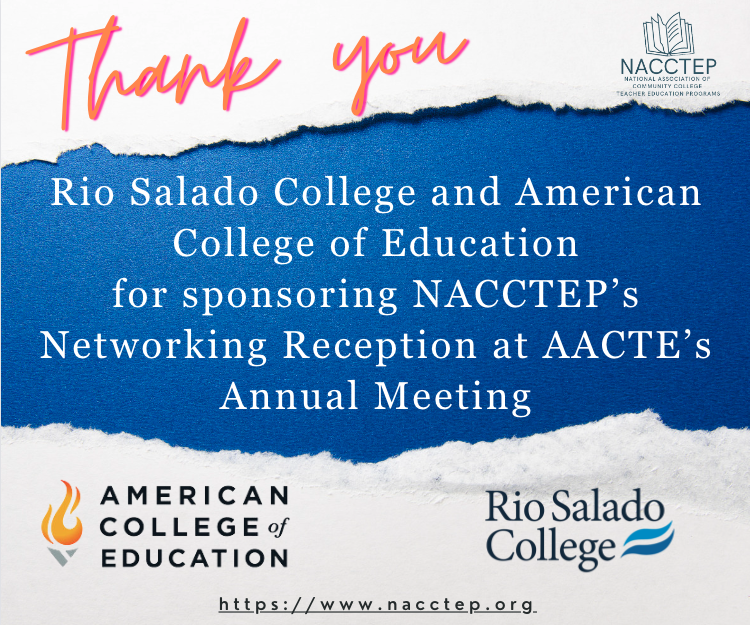 #NACCTEP24 NACCTEP would like to thank our gracious sponsors for our Pre-Conference on February 15, 2024 and our social hour on February 17, 2024. We could not have done it without your generous support! @AAQEP1 @caepupdates @SlingshotEducation @ACEducation @RioSaladoOnline