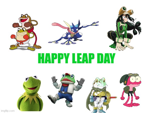 XFan64's tweet photo. Happy Leap Day
#frogs #toad #KermitTheFrog #SlippyToad #Frogchronotrigger #SpringPlantar #RibbyandCroaks
#Greninja #TsuyuAsui #TheMuppets #StarFox #ChronoTrigger #Amphibia #Cuphead #Pokemon #MyHeroAcademia #LeapDay2024 https://t.co/6h5ouKzhu8