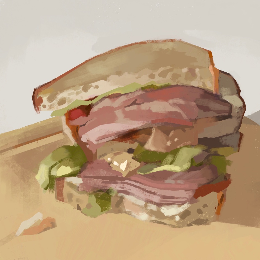「サンドイッチ 」|フジワラヨシト|ｲﾗｽﾄﾚｰﾀｰのイラスト