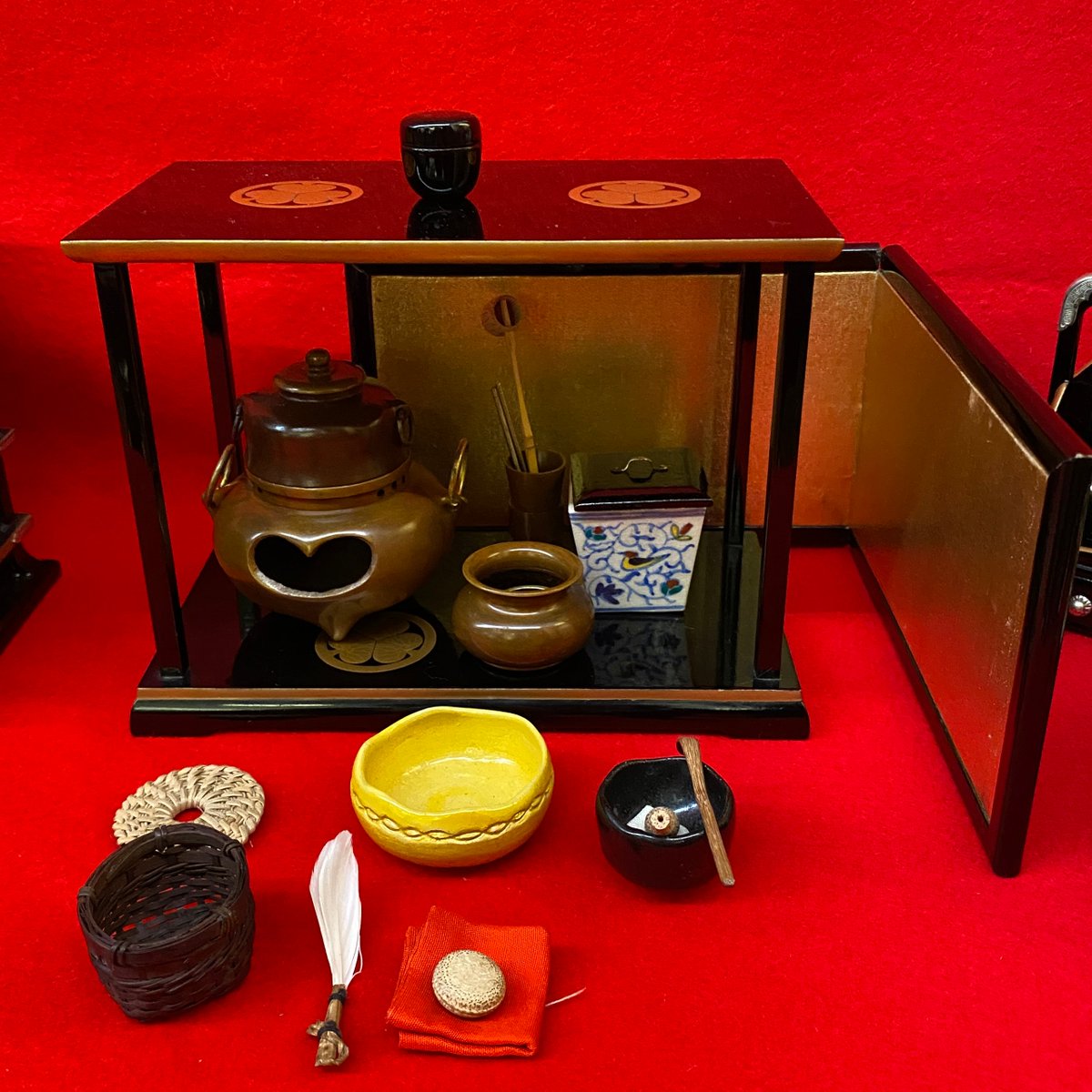 お茶道具 AO40 茶道具 ドラ 銅鑼 バチ付 縁鎚目 30cm 茶道 茶事 鳴物 打楽器