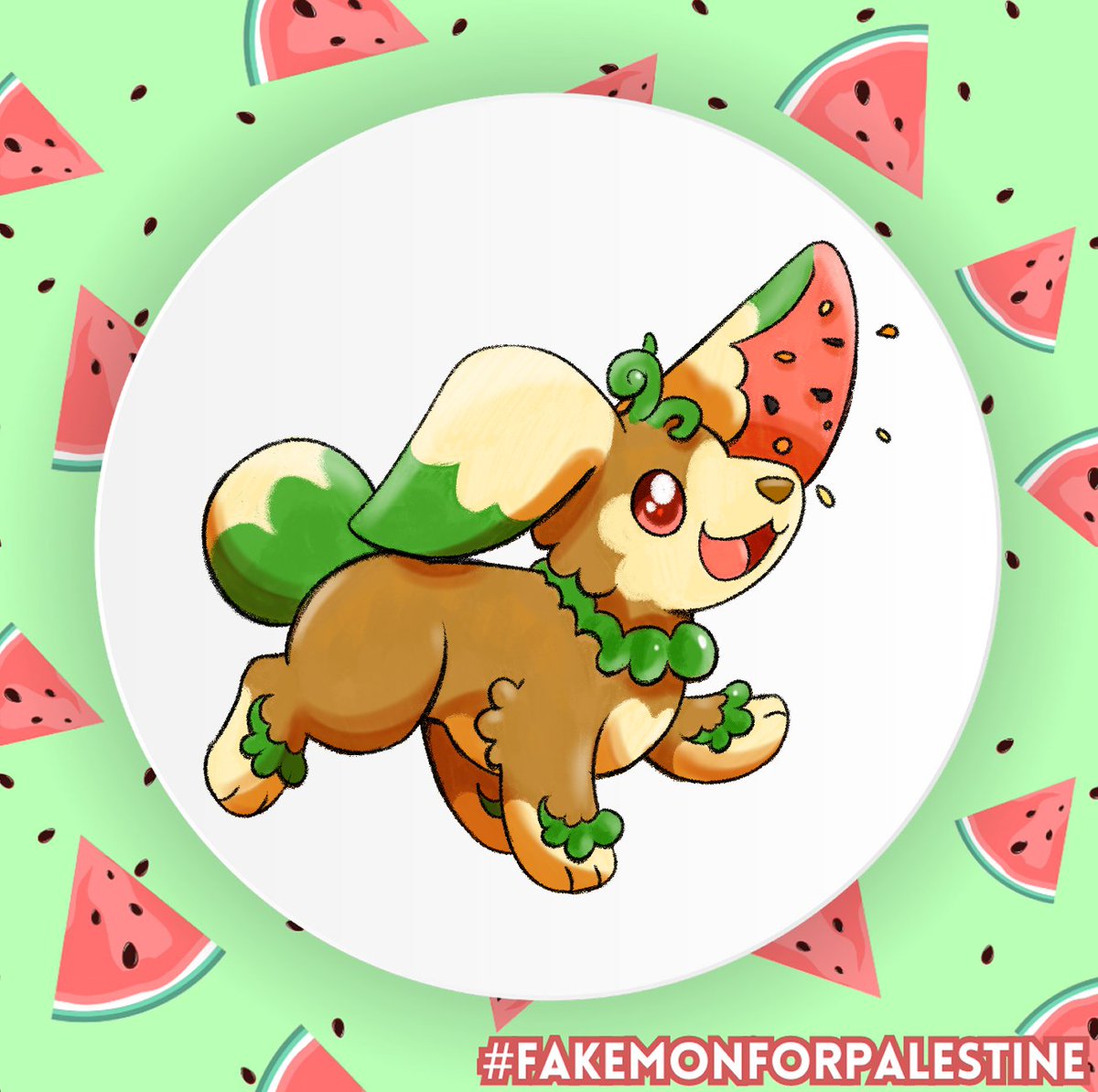 #FakemonforPalestine 

Whelpit | The Seed Pokemon 🌱 [Grass]

Whelpit gathers seeds from across the drylands / deserts and spreads them carelessly in hope that something will grow. It keeps them safe beneath its dense, soft ears.

(Ways to help below! ❤️) 
fakemonartistforpalestine.carrd.co