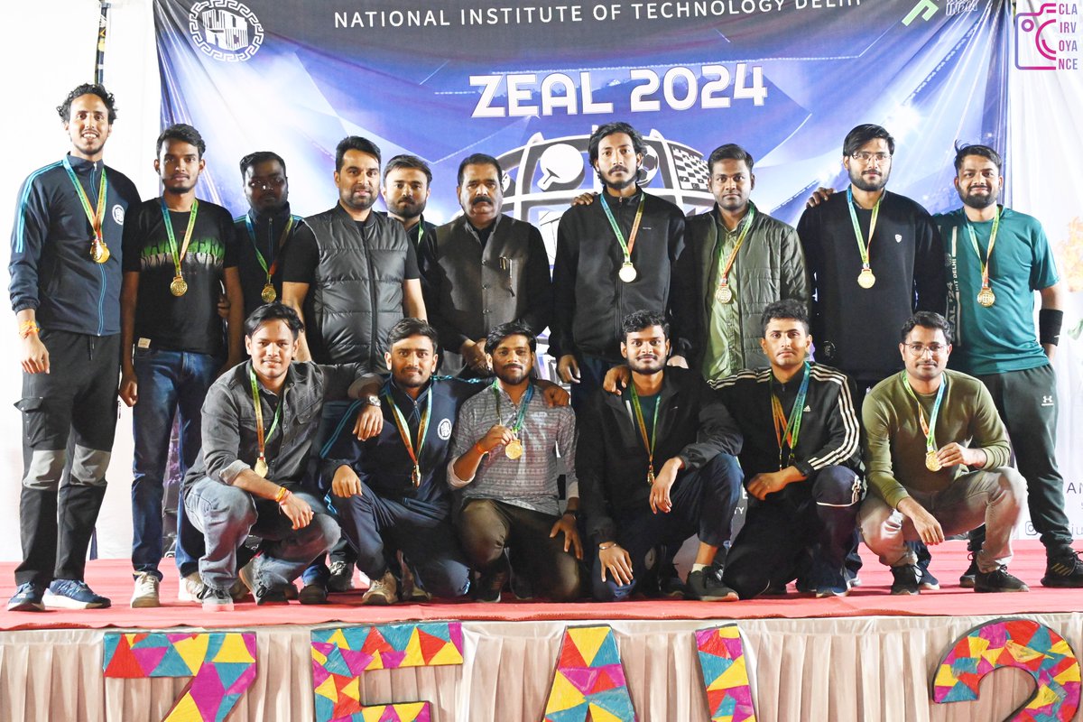 Sports Section of NIT Delhi celebrate the Closing ceremony of the ZEAL@2024 sports event at Institute. Director of NIT, Prof (Dr.) @drajayksharma highlighted the importance of sports in fostering teamwork, discipline. More info: facebook.com/share/p/LyHQ1X… @PMOIndia @EduMinOfIndia