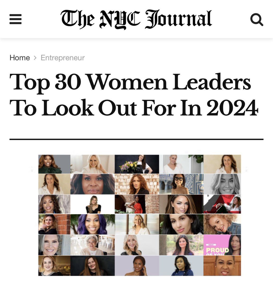 Thank you @TheNYCJournal I feel so honoured to be featured with all these amazing women  #ksyran #thenycjournal #top30women