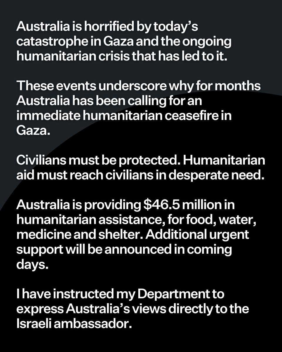 Statement on today’s catastrophe in Gaza.