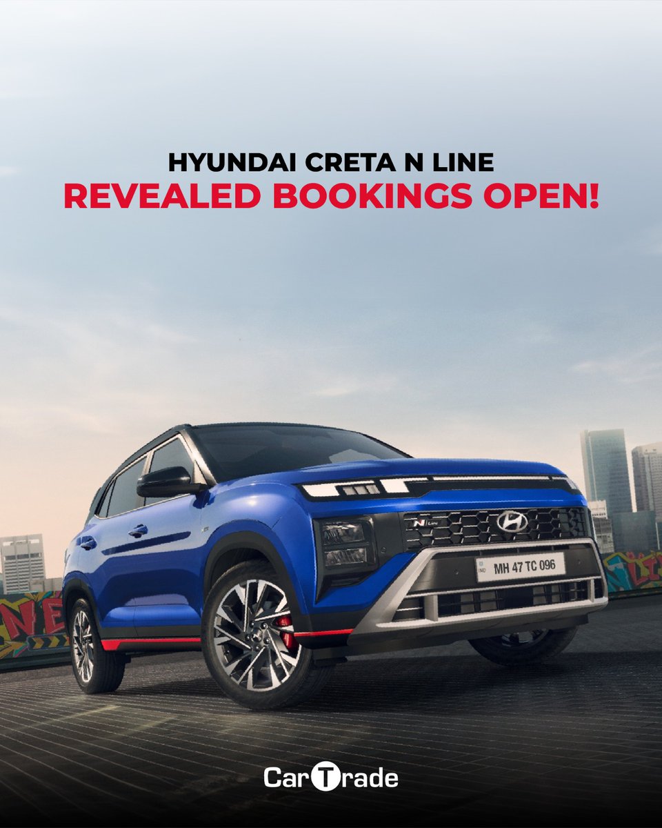 #HyundaiIndia has opened the official bookings of the #CretaNLine for Rs. 25,000. To be launched on 11 March, the Creta N Line will be powered by a 1.5-litre turbo-petrol engine along with two gearboxes.

#CTNews #HyundaiCretaNLine #CretaNLine #HyundaiIndia #HYundaicars