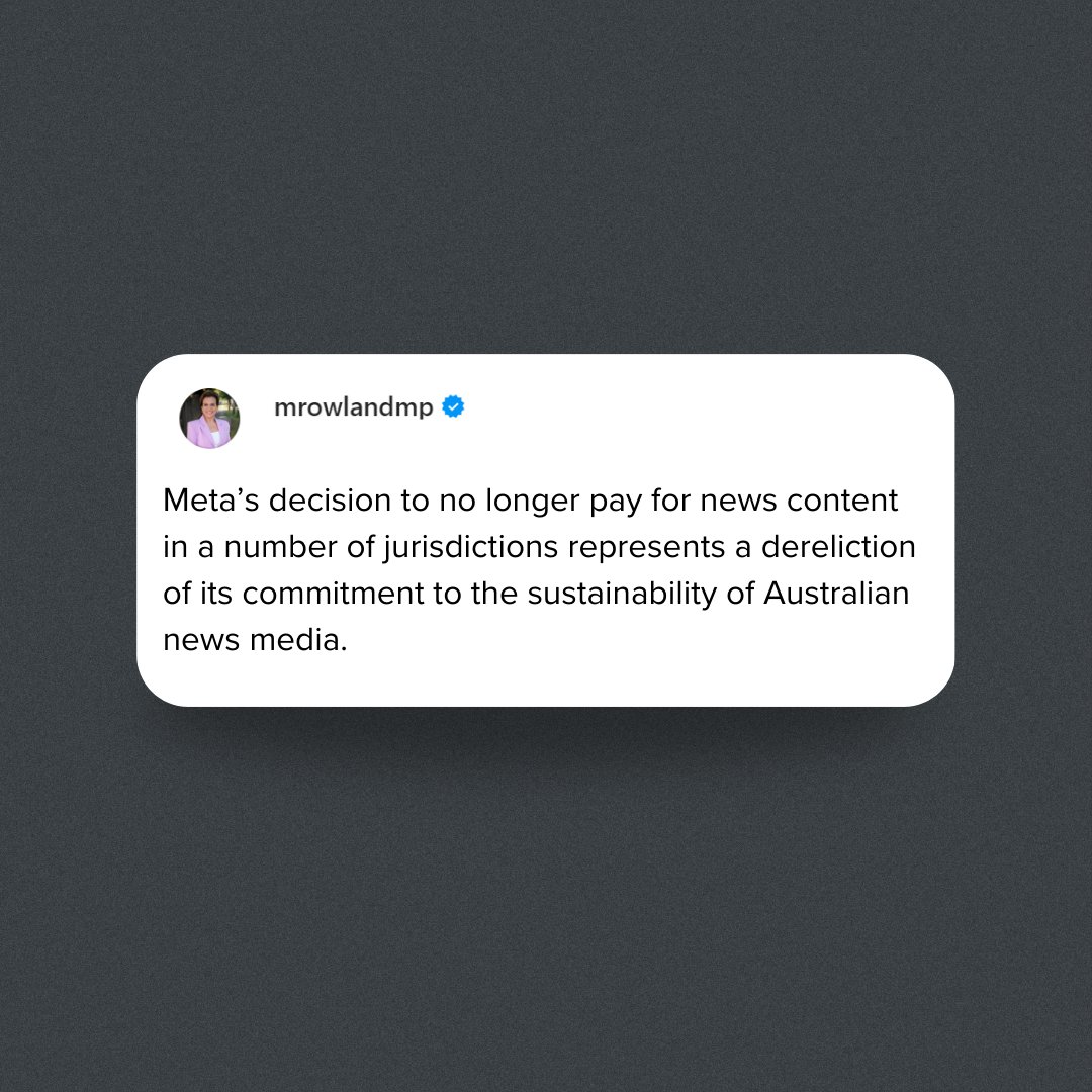This decision removes a significant source of revenue for Australian news media businesses. Australian news publishers deserve fair compensation for the content they provide.
