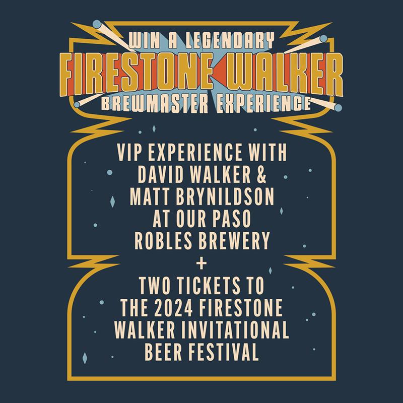 We’ll all be enjoying cold, fresh, delicious beers with all our brewery and great-beer-enjoying friends under the hot Paso Robles sun soon. Want in? Well, we’re giving away the chance to win a legendary Firestone Walker Brewmaster Experience: firestonewalker.com/all-access-bre…