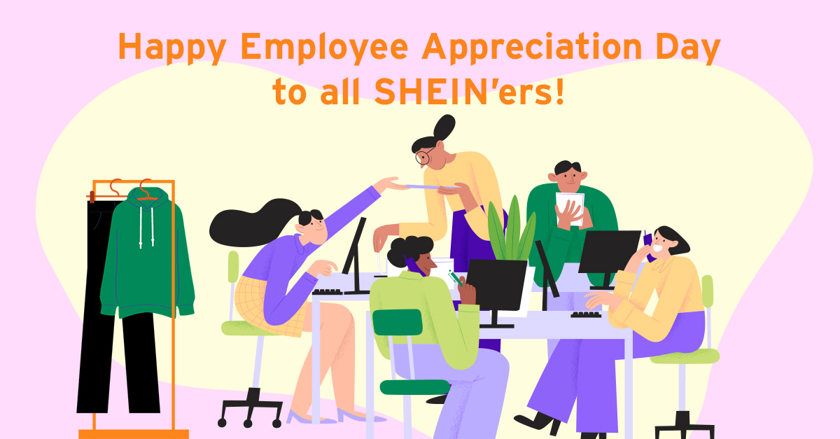 It's Employee Appreciation Day💗and we are giving thanks to all the SHEIN'ers who make our company great! From Los Angeles to Washington, D.C., Whitestown and San Diego, we are grateful for the hundreds of U.S. employees bringing energy, creativity and teamwork to #SHEIN!