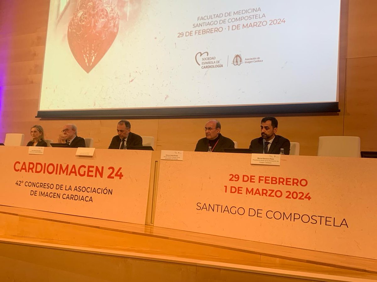 Inauguración de #CardioImagen24 en Santiago de Compostela - 42º congreso de la Asociación de Imagen Cardiaca. ¡ Felicitaciones a la Asociación de Imagen Cardíaca ! #Cardioimagen24 @imagen_sec @secardiologia @monzonisamparo