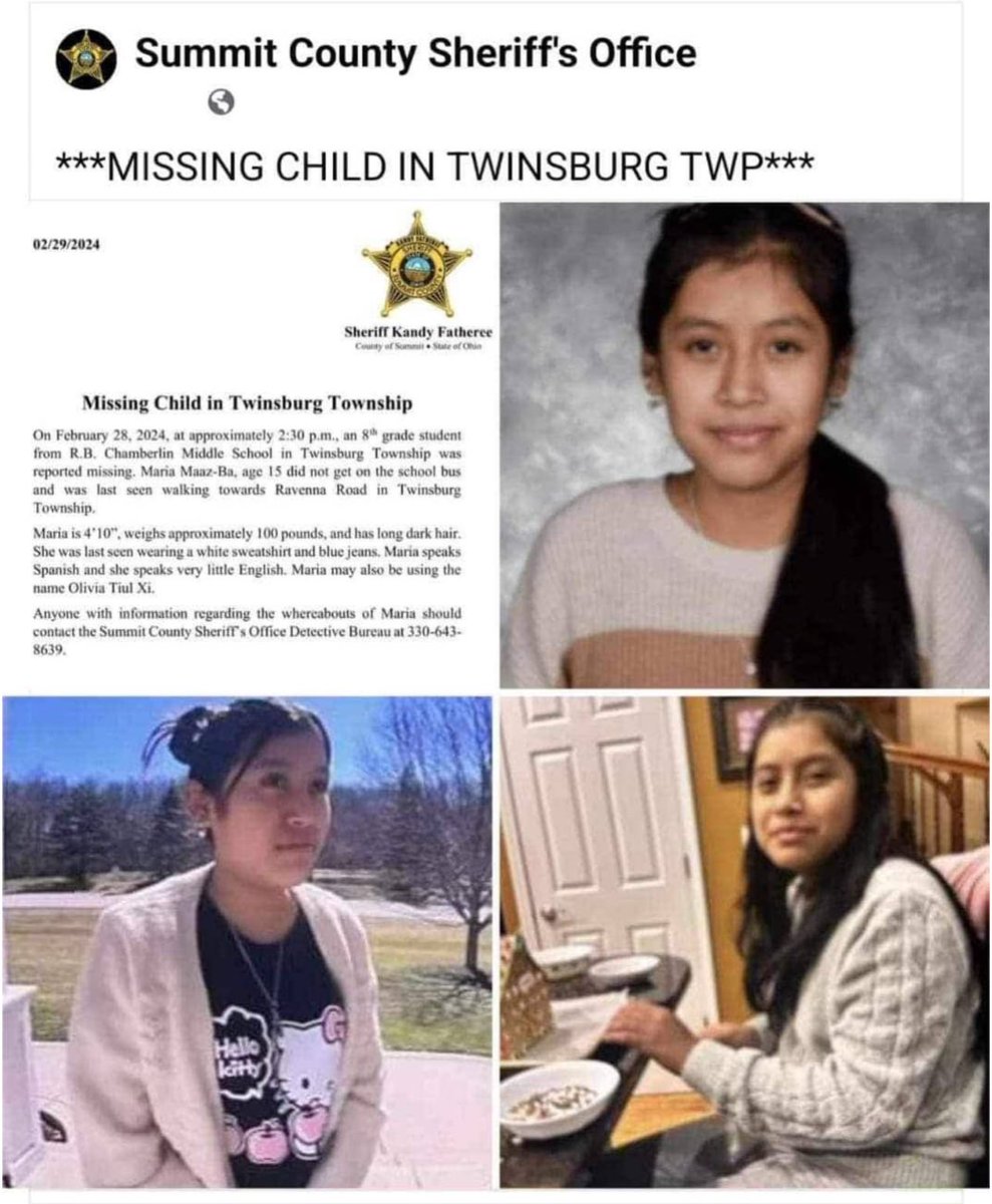 #AMBERAlert #ohio #MISSINGPERSON #missingkid #MissingKidAlert #Twinsburg #missinggirl #missingchild #childmissing #beonlookout #OH #findthisgirl #SummitCounty #NEOhio